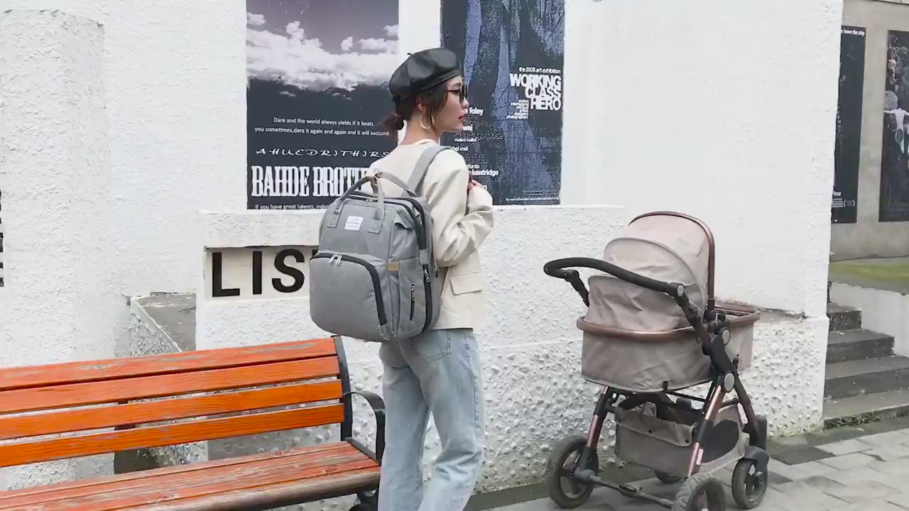 Bolso Pañalera Multiusos Con Cuna Portátil 💼👶
